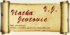 Vlatka Jevtović vizit kartica